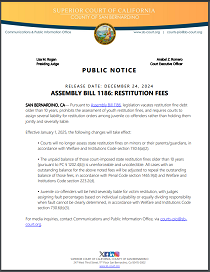 Assembly Bill 1186: Restitution Fees