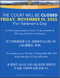 Closed Friday, November 10, 2023