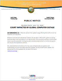 Court Impacted by Global Computer Outage