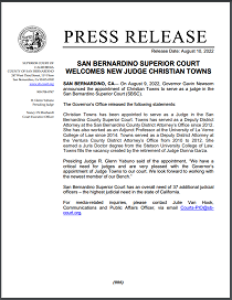 SBSC Welcomes New Judge Christian Towns